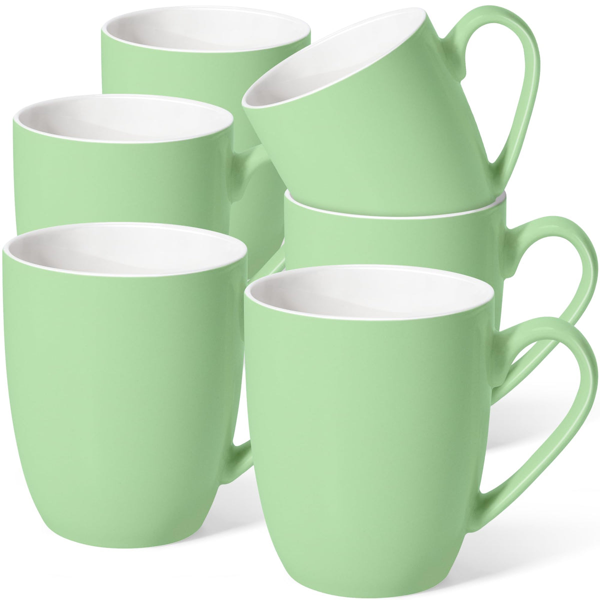 Large Ceramic Coffee Mugs Set of 4 16oz(475ml) Tea Cups Idea Gifts White