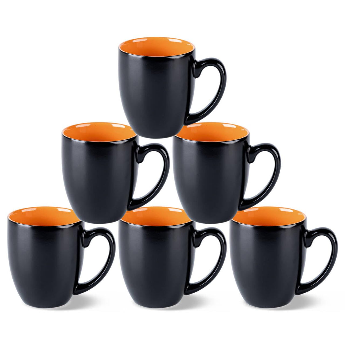 GBhome 16 oz Coffee Mugs Set of 6, Ceramic Coffee Cups- Multi-Color