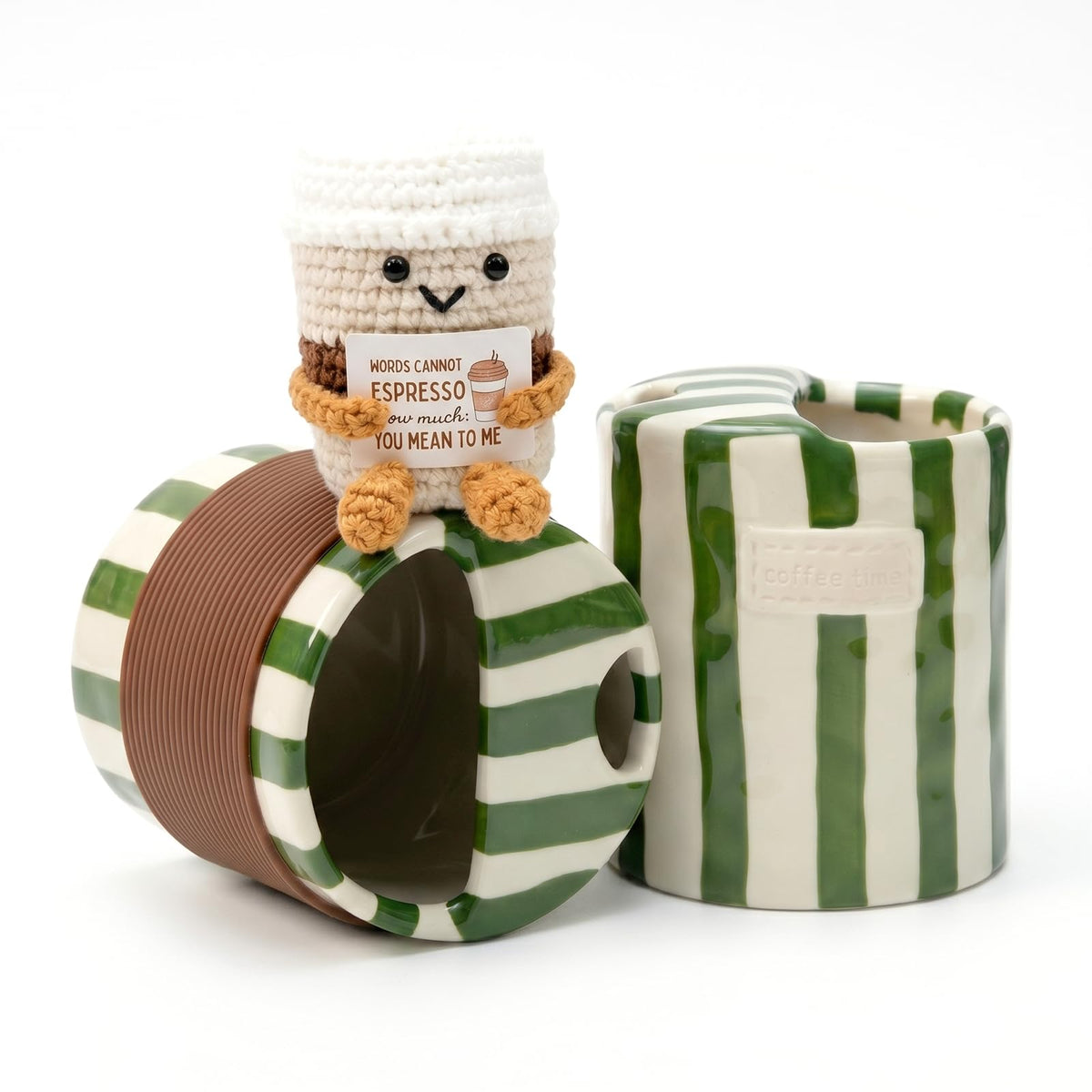 Ceramic Travel Coffee Mug with Straw Hole 12oz, Espresso Cups