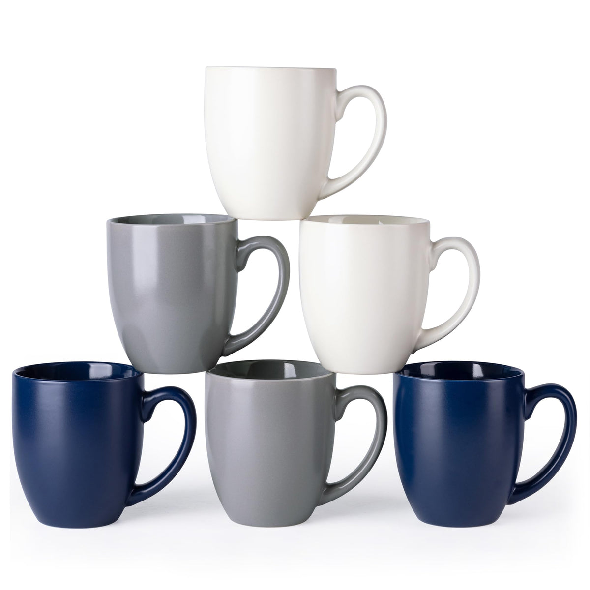 AmorArc 16 oz Coffee Mugs Set of 6, Large Ceramic Coffee Cups Set