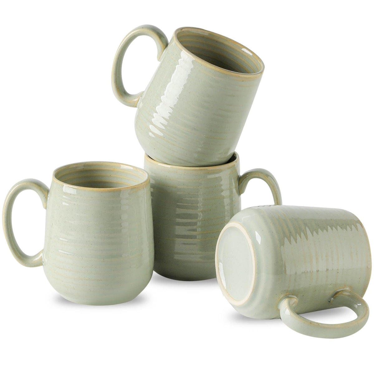 HASENSE Coffee Mugs, Reactive Glaze Coffee Cup Set of 6