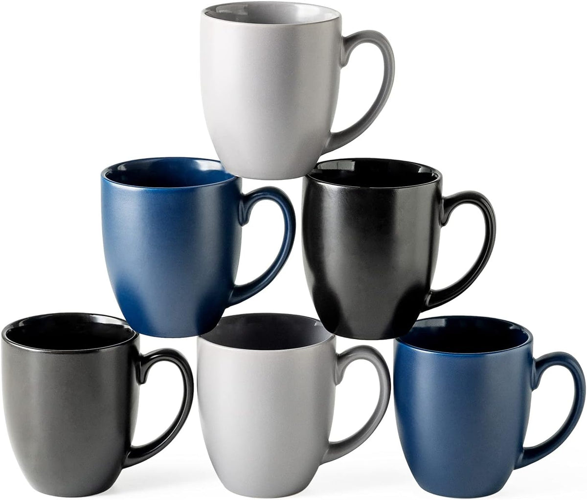 AmorArc 16 oz Coffee Mugs Set of 6, Large Ceramic Coffee Cups Set