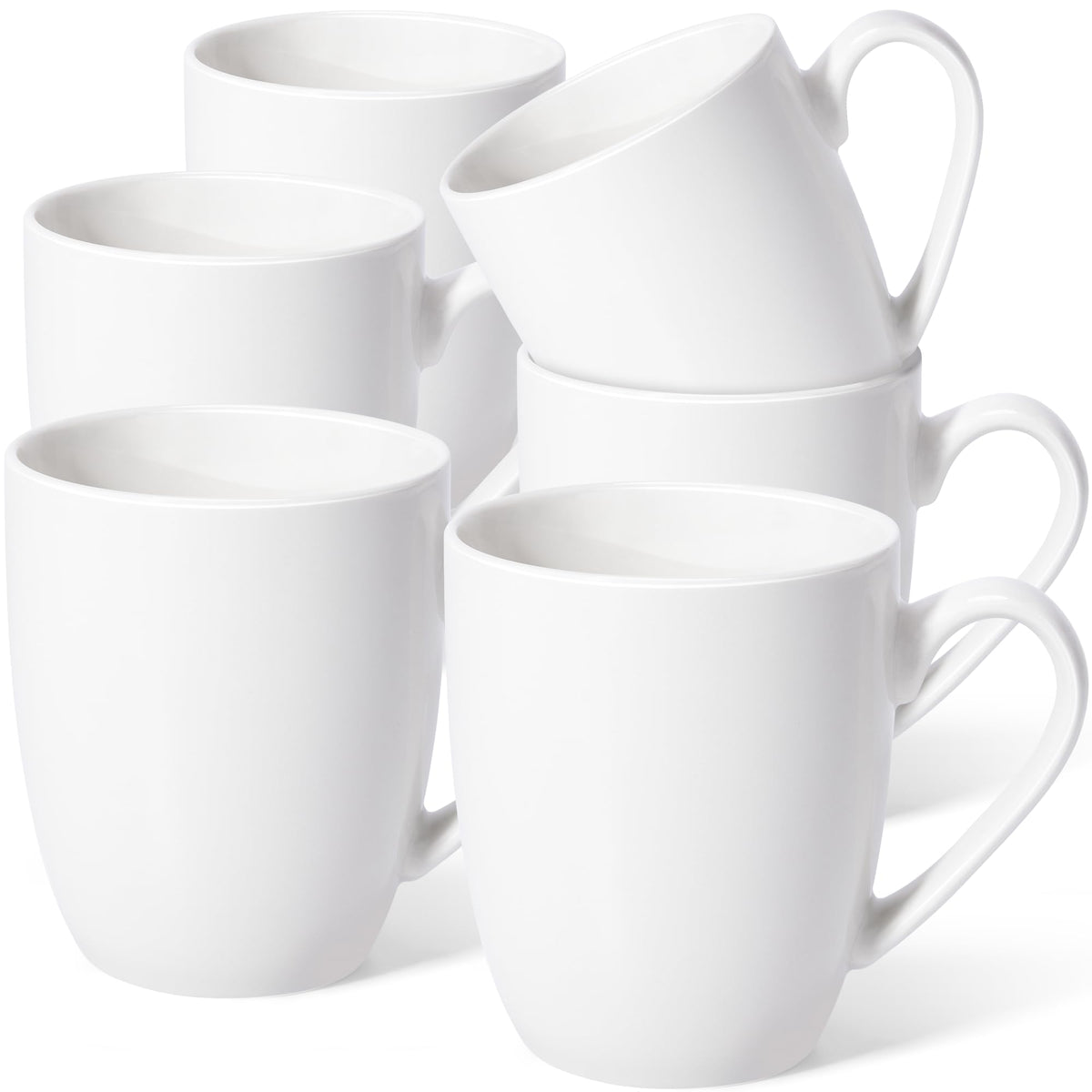 Large Ceramic Coffee Mugs Set of 4 16oz(475ml) Tea Cups Idea Gifts White