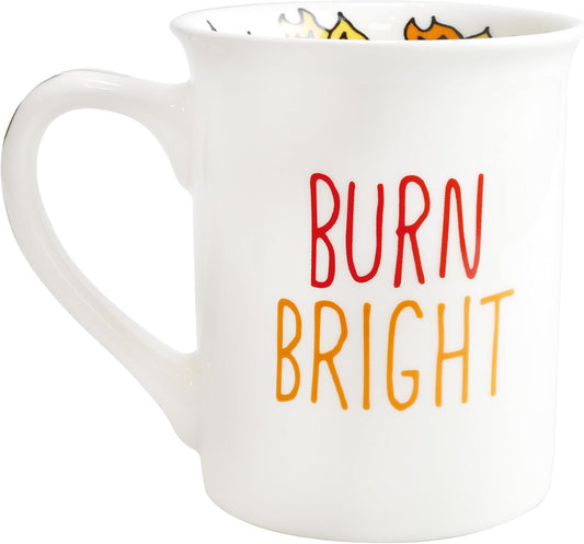 Enesco Our Name is Mud Dumpster Fire Burn Bright Coffee Mug, 16 Ounce, Multicolor