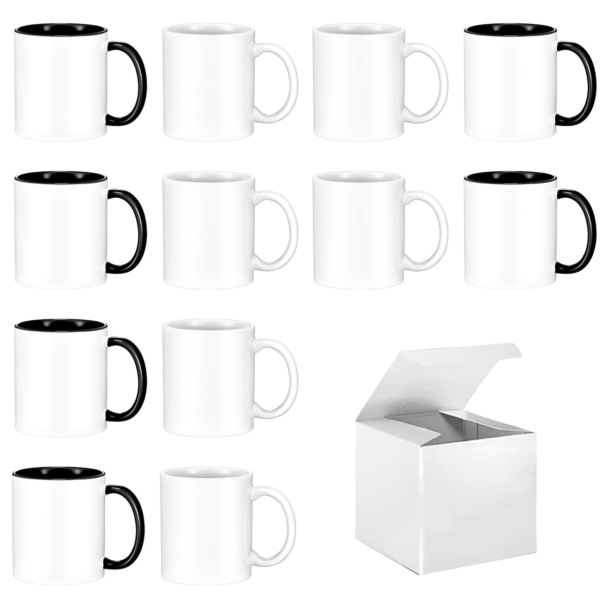 TANGLONG Sublimation Mugs Blank, Tazas Para Sublimacion, 11 oz Set of 12