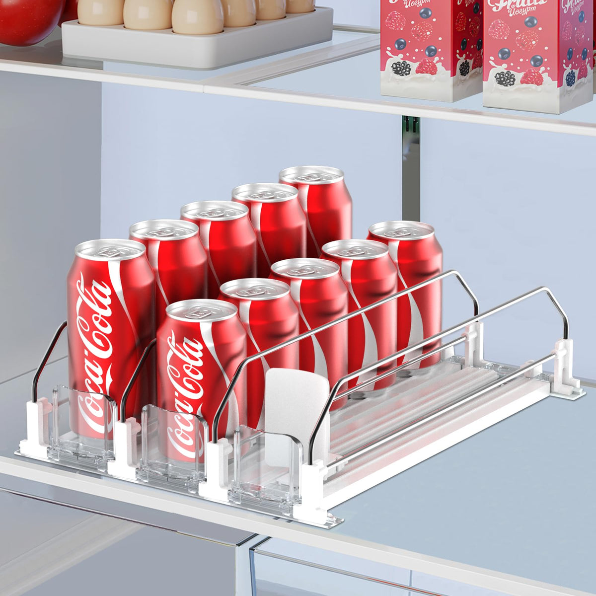 IBORING Drink Organizer for Fridge,Holds up to 25 Cans
