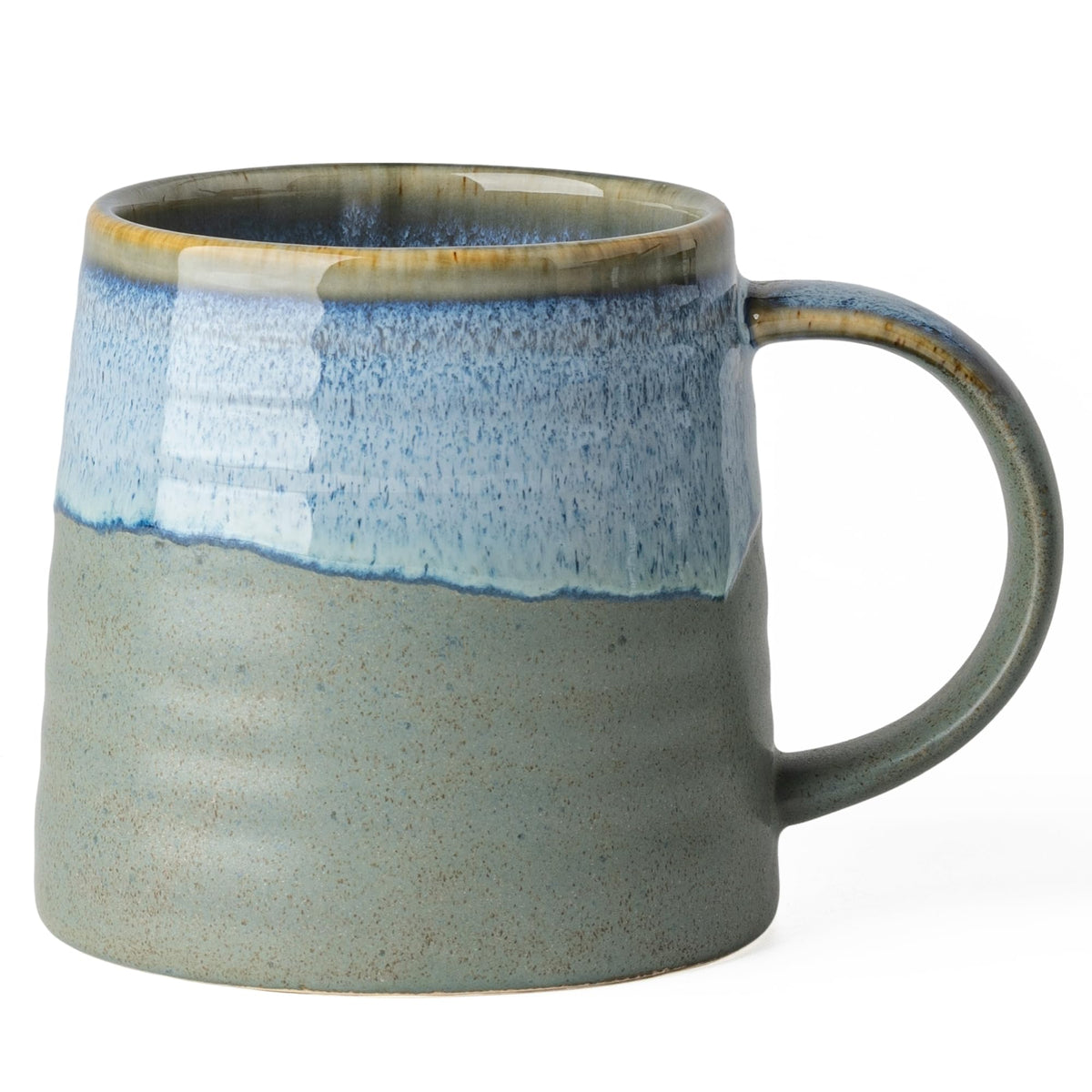 15.5oz Large Heavyweight Ceramic Mug, Reactive (Light Green)