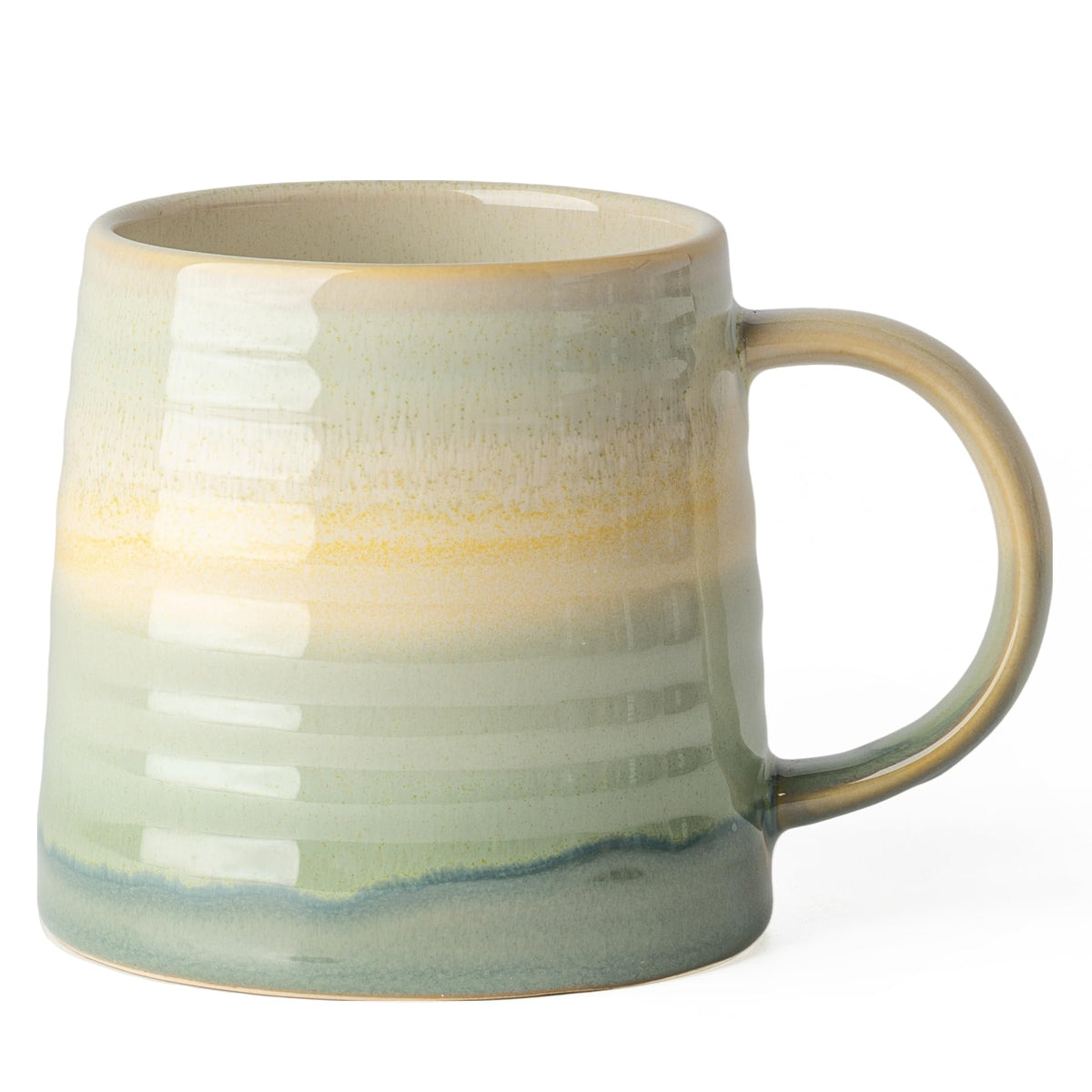 15.5oz Large Heavyweight Ceramic Mug, Reactive (Light Green)