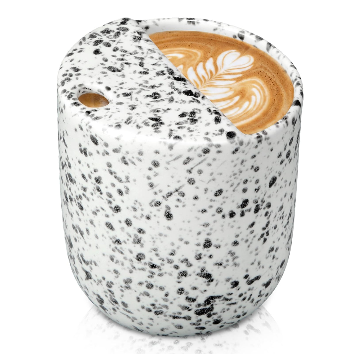 1 Pcs Ceramic Mug with Sip Hole 10 oz Blue Striped