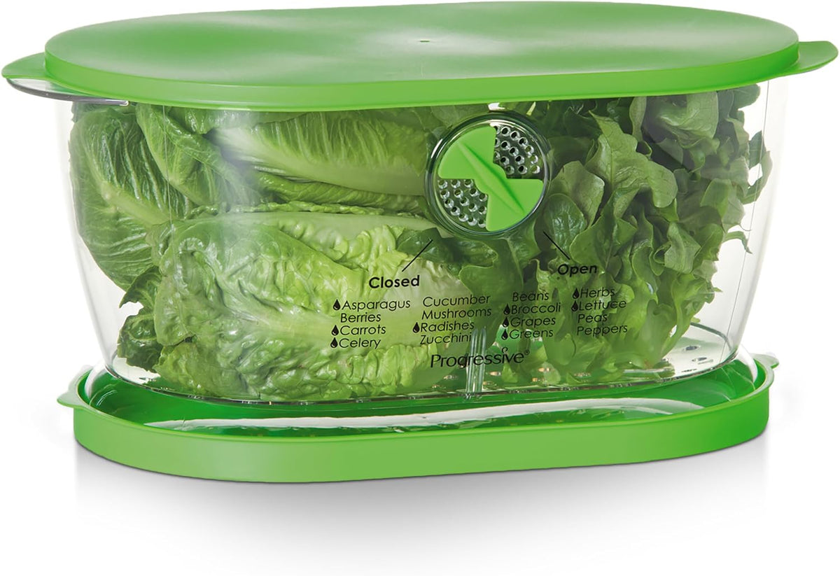 Prep Solutions by Progressive Lettuce Keeper Produce Storage Container, 4.7 Quarts, Green (LKS-06)