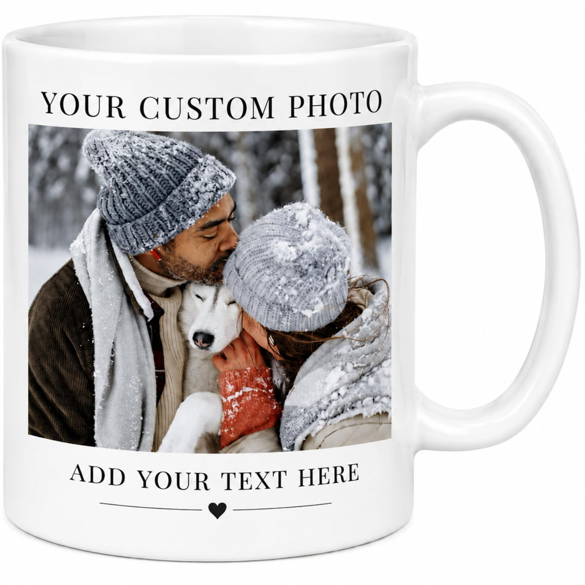 Custom Coffee Mug Personalized Photo Text Ceramic Cup 11 oz Both Sides