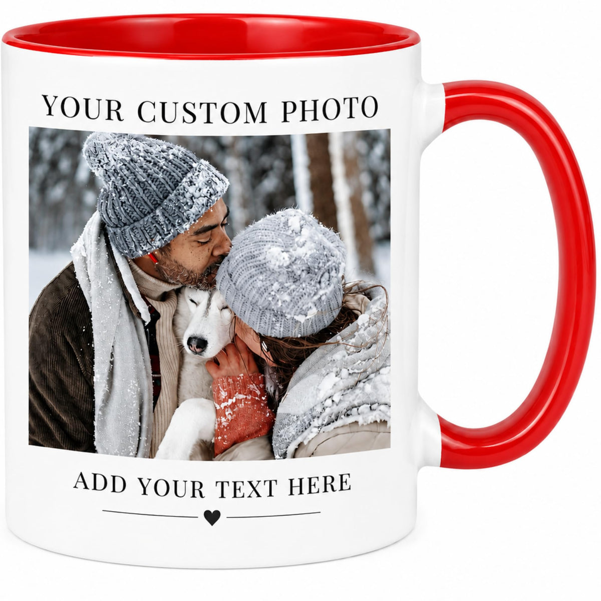 Custom Coffee Mug Personalized Photo Text Ceramic Cup 11 oz Both Sides