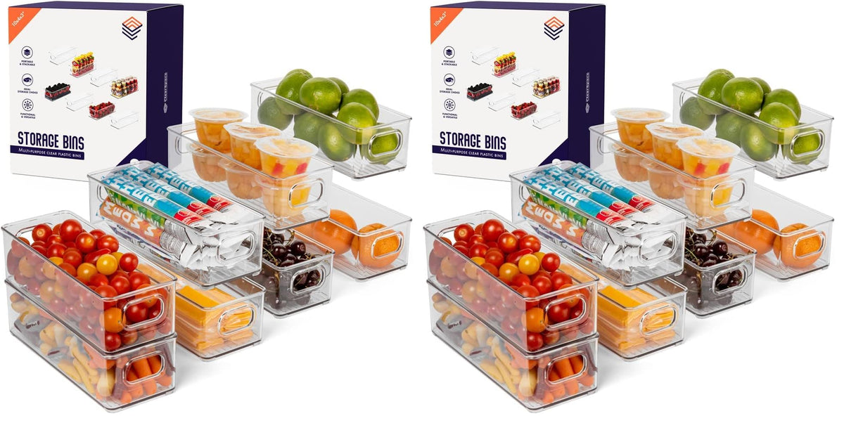 ClearSpace Plastic Pantry Organization and Food Storage Bin, 8 Pack