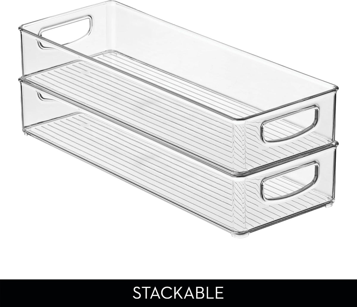 iDesign Slim Extra Long Clear Storage Bin
