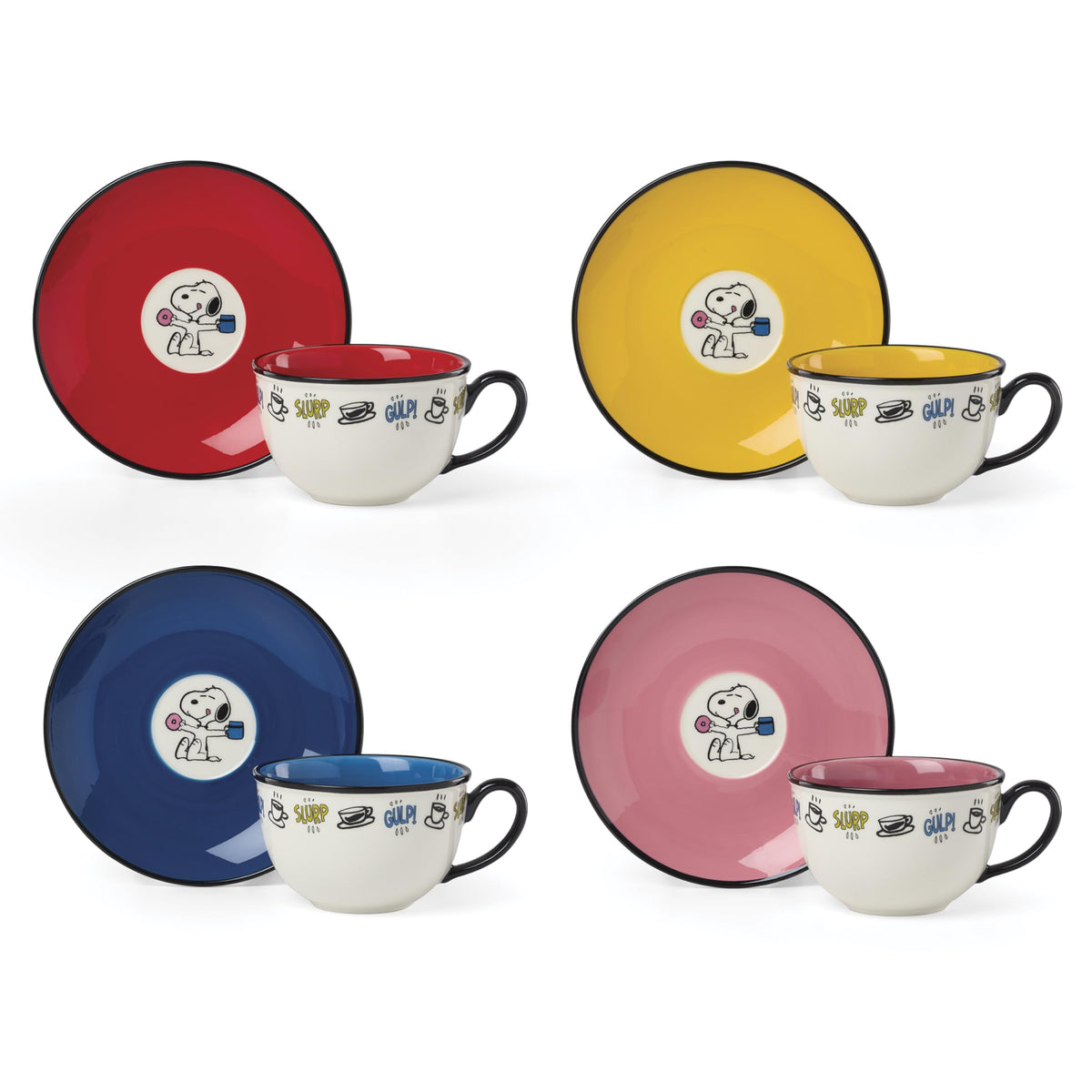 Lenox Chef Snoopy Porcelain Mug Set for 4