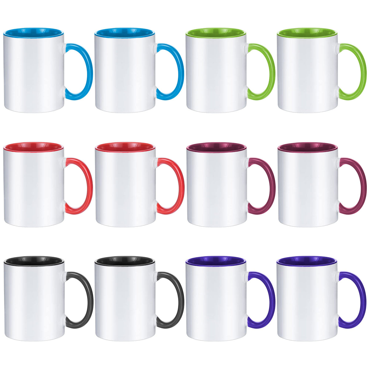 TANGLONG Sublimation Mugs Blank, Tazas Para Sublimacion, 11 oz Set of 12