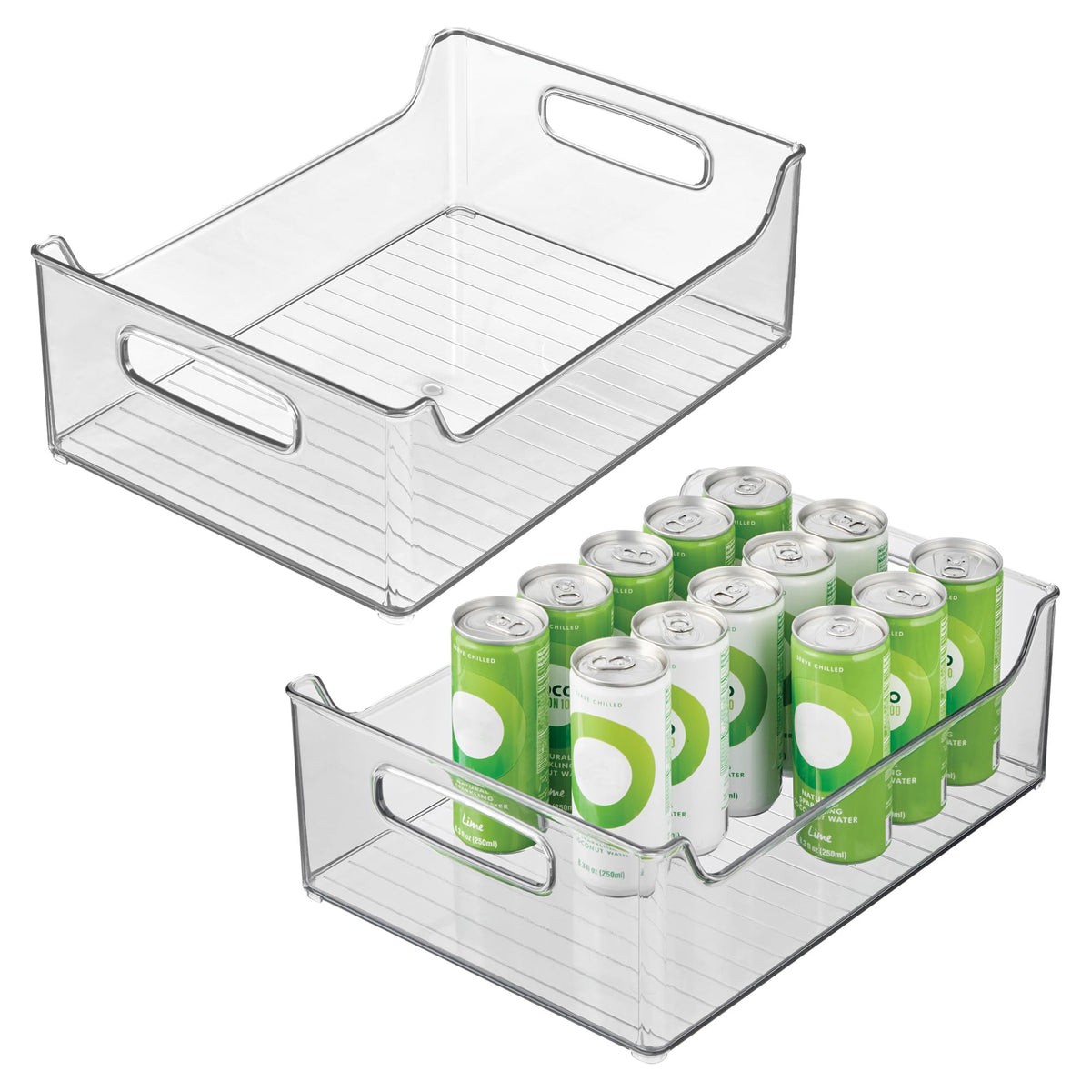 iDesign Stackable Storage Bin with Handles, Clear