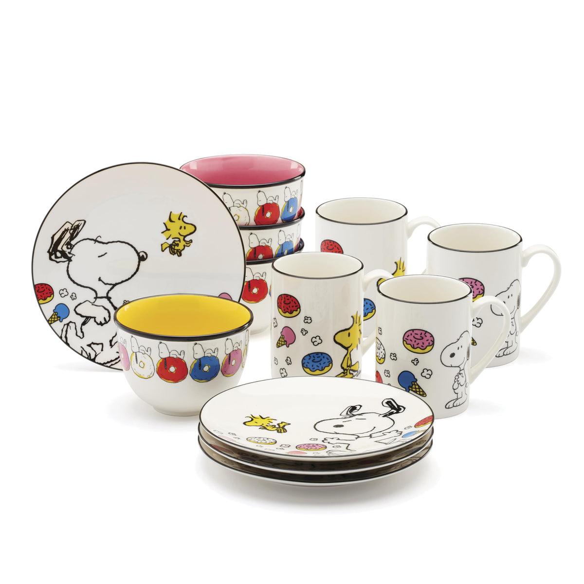 Lenox Chef Snoopy Porcelain Mug Set for 4