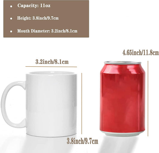 TANGLONG Sublimation Mugs Blank, Tazas Para Sublimacion, 11 oz Set of 12