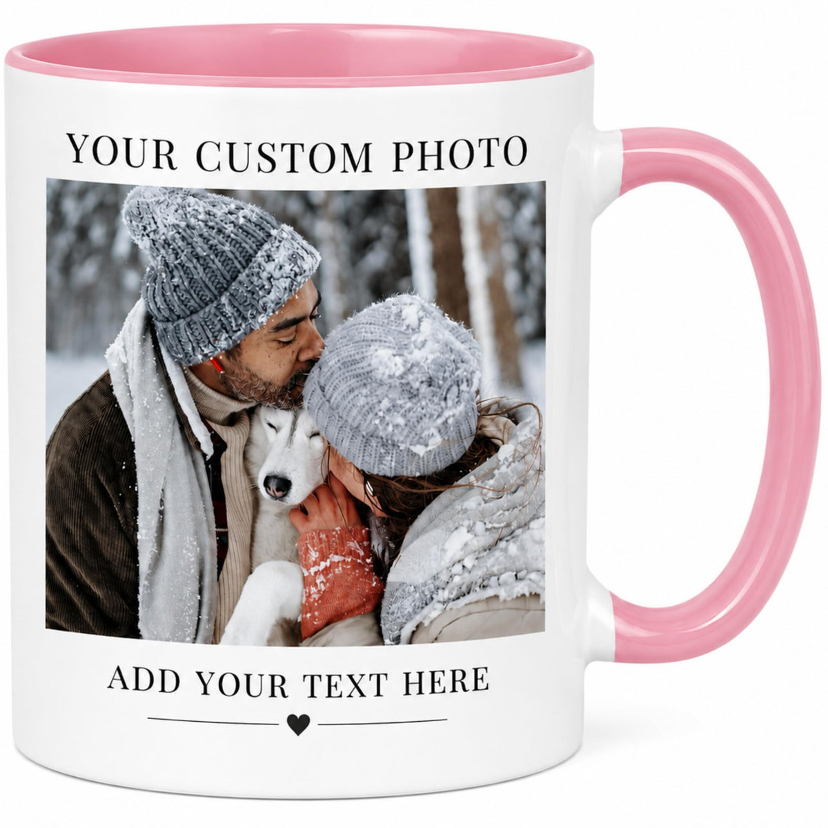 Custom Coffee Mug Personalized Photo Text Ceramic Cup 11 oz Both Sides