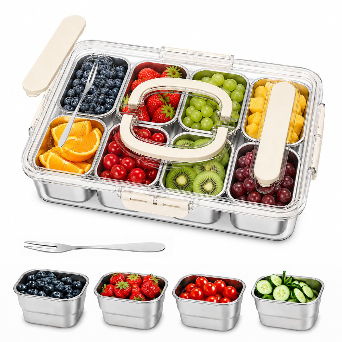 Ankou Food Storage Containers Pop Airtight Food Storage Containers with Lids for Kitchen Pantry Organizing Cereal Snack Flour Sugar Coffee Spaghetti Stackable - 8 Pcs (1.2, 2.0, 2.7, 3.3qt)*2