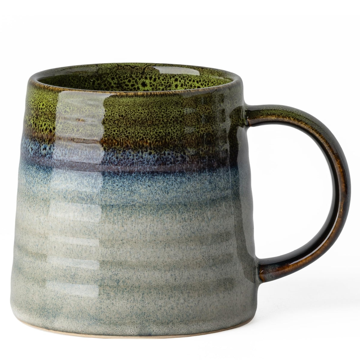 15.5oz Large Heavyweight Ceramic Mug, Reactive (Light Green)