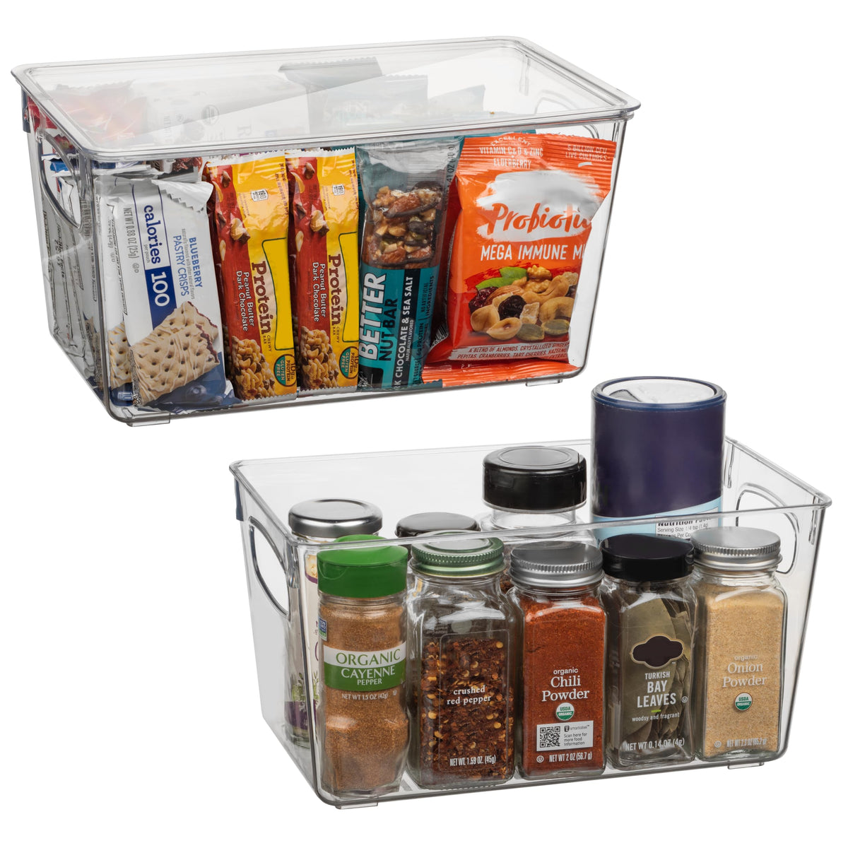 ClearSpace Pantry Storage Bins with Lids for Kitchen & Fridge, 6 Pack