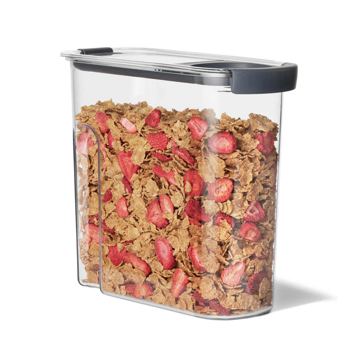 Rubbermaid Brilliance Airtight Food Storage Container, 7.8 Cup, BPA-Free, Clear/Grey, Ideal for Brown Sugar