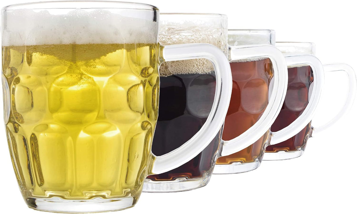 Dimple Stein Beer Mug - 20 OZ (4 Pack)