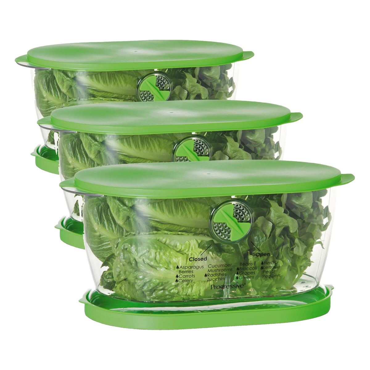 Prep Solutions by Progressive Lettuce Keeper Produce Storage Container, 4.7 Quarts, Green (LKS-06)