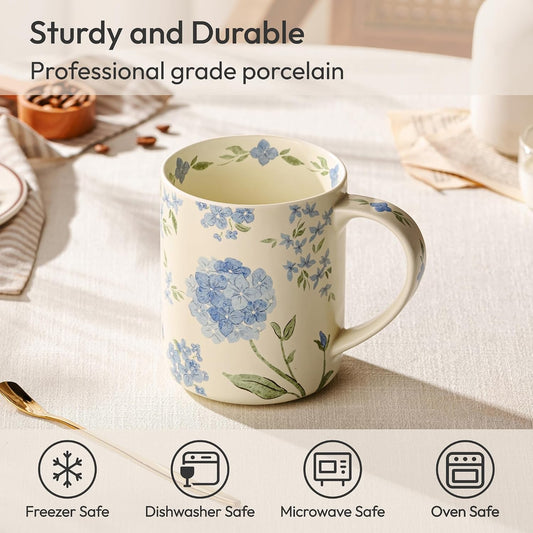 18 oz Large Ceramic Coffee Mug, Porcelain Tea Cup with Big Handle
