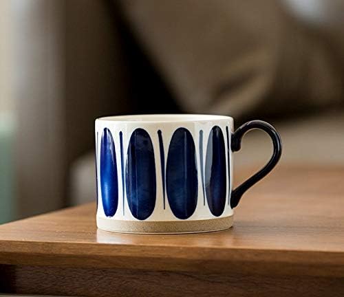 Koja Colorful Hand Painted Ceramic Mugs, 16 oz, Set of 4, Dishwasher Safe