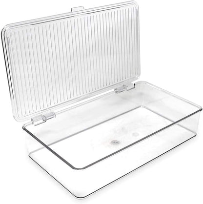 Isaac Jacobs Small Stackable Organizer Bin (10.75” x 6.5” x 2.4”)