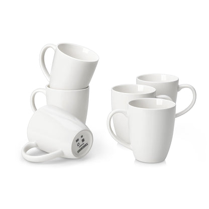 vancasso STARRY Ceramic Coffee Mug Set of 6, 12 Oz Tea Cups with Handle for Latte, Tea, Cappuccino, Milk, Cocoa, Microwave&Dishwasher Safe,Blue