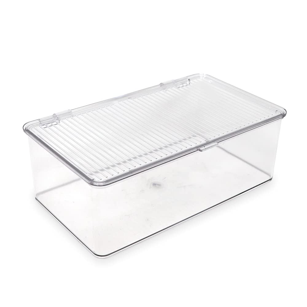 Isaac Jacobs Small Stackable Organizer Bin (10.75” x 6.5” x 2.4”)