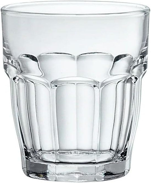 Bormioli Rocco Rock Bar Juice Glasses, Set of 6-7.25 Oz. Stackable Drinking Glasses for Cocktails, Desserts & Soft Drinks - Space-Saving Everyday Glass Tumblers, Dishwasher Safe