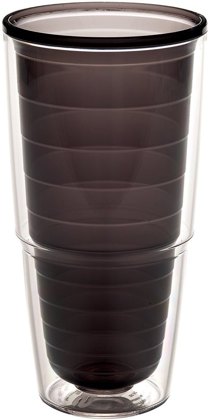 Tervis Clear & Colorful Tabletop Made in USA Double Walled Insulated Tumbler Travel Cup Keeps Drinks Cold & Hot, 16oz Mug, Clear