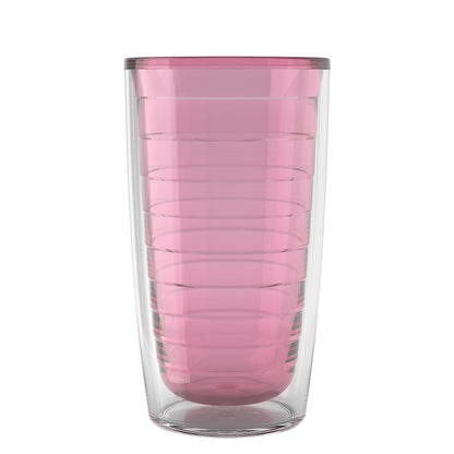 Tervis Clear & Colorful Tabletop Made in USA Double Walled Insulated Tumbler Travel Cup Keeps Drinks Cold & Hot, 16oz Mug, Clear
