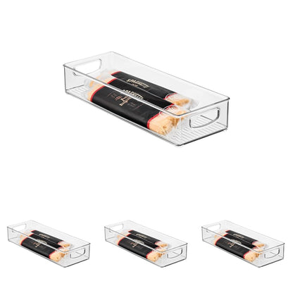 iDesign Slim Extra Long Clear Storage Bin