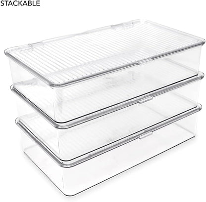 Isaac Jacobs Small Stackable Organizer Bin (10.75” x 6.5” x 2.4”)