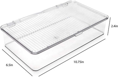 Isaac Jacobs Small Stackable Organizer Bin (10.75” x 6.5” x 2.4”)