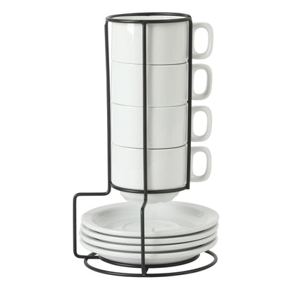 Gibson Home Great Essentials 16 Ounce Porcelain Coffee Mugs - Set of 6 - Cups for Latte, Hot Tea, Cappuccino, Mocha, Espresso, Cocoa