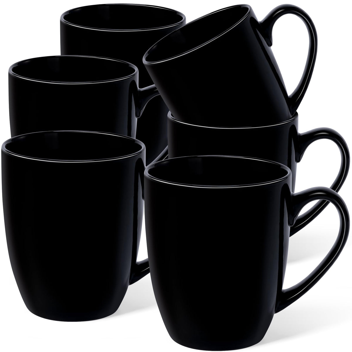 Large Ceramic Coffee Mugs Set of 4 16oz(475ml) Tea Cups Idea Gifts White