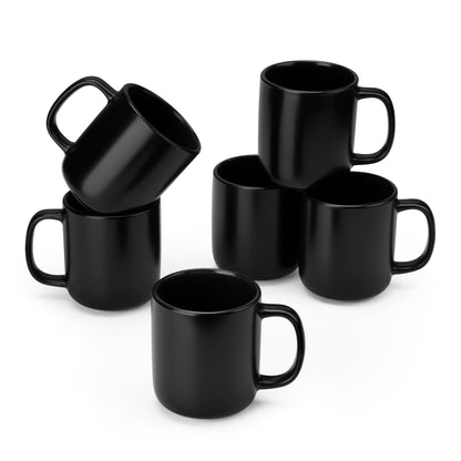 vancasso Porcelain Coffee Mugs Set, 16 oz Ceramic Coffee Cups for Americano Hot Tea Iced Coffee Cold Brew Cocoa Milk Mugs Set of 6, Dishwasher & Microwave Safe, White