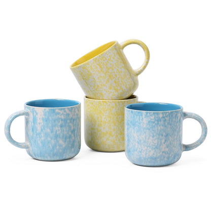 MONITO 12OZ Coffee Mugs Set of 4,Modern Ceramic Coffee Mugs Set with handle