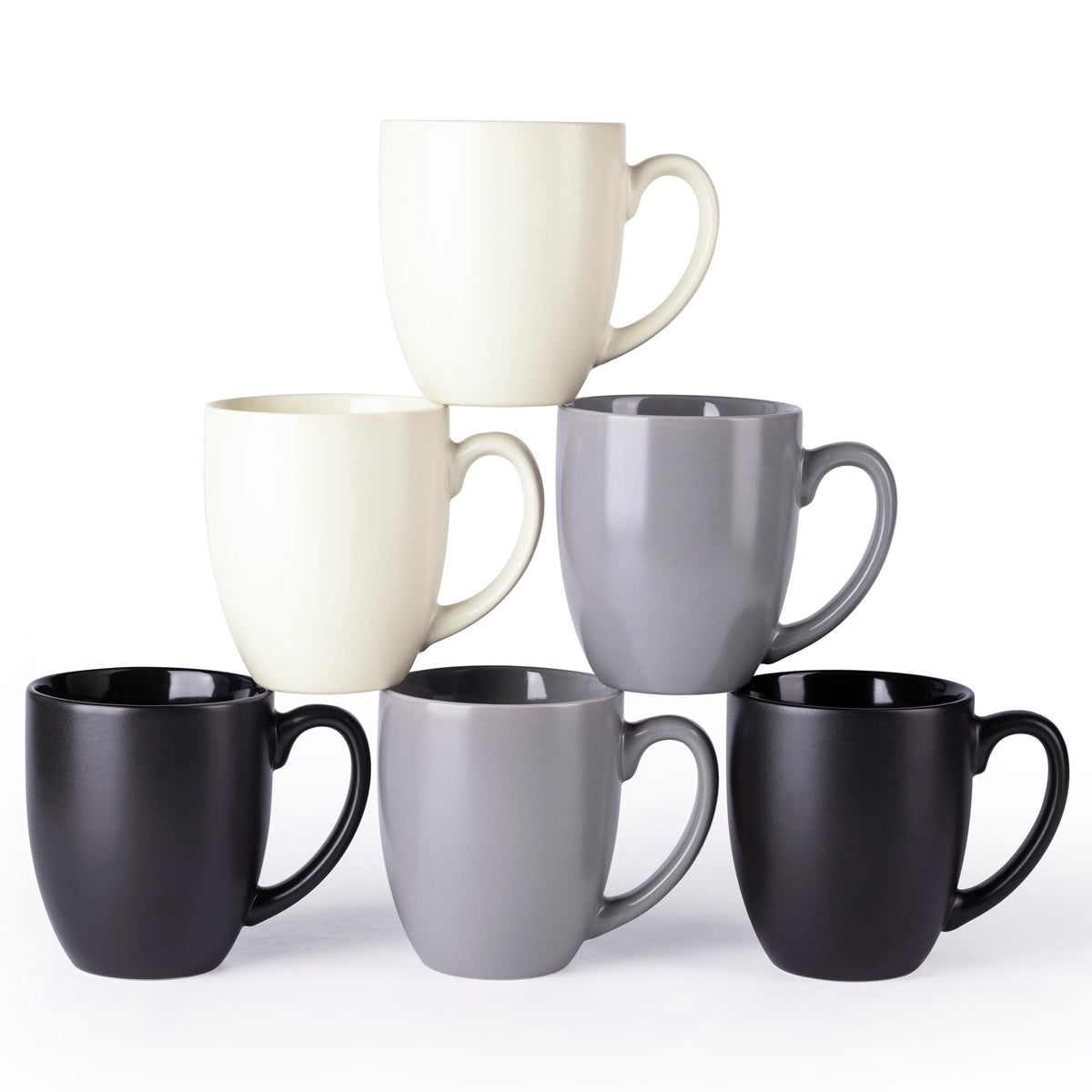 AmorArc 16 oz Coffee Mugs Set of 6, Large Ceramic Coffee Cups Set