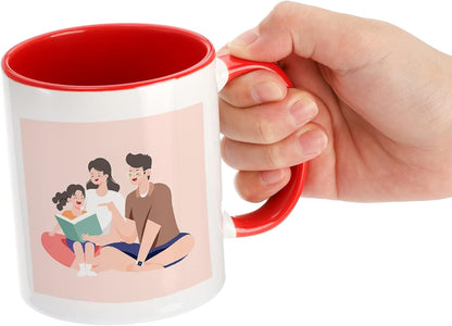 AVLA 6 Packs Porcelain Sublimation Mugs, 12 OZ Blank Drinking Cups with Handles, DIY Coated Ceramic Coffee Mug Sets for Cappuccino, Tea, Milk, Latte, Hot Cocoa, Microwave and Dishwasher Safe