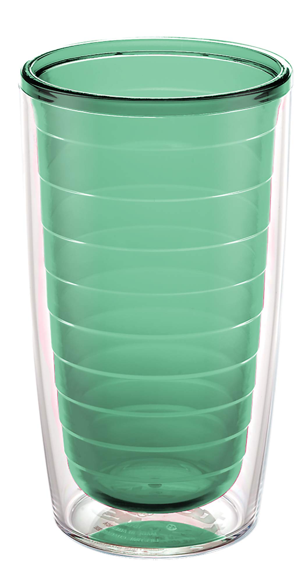 Tervis Clear & Colorful Tabletop Made in USA Double Walled Insulated Tumbler Travel Cup Keeps Drinks Cold & Hot, 16oz Mug, Clear