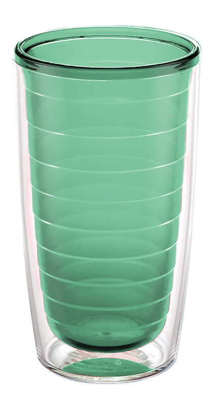Tervis Clear & Colorful Tabletop Made in USA Double Walled Insulated Tumbler Travel Cup Keeps Drinks Cold & Hot, 16oz Mug, Clear