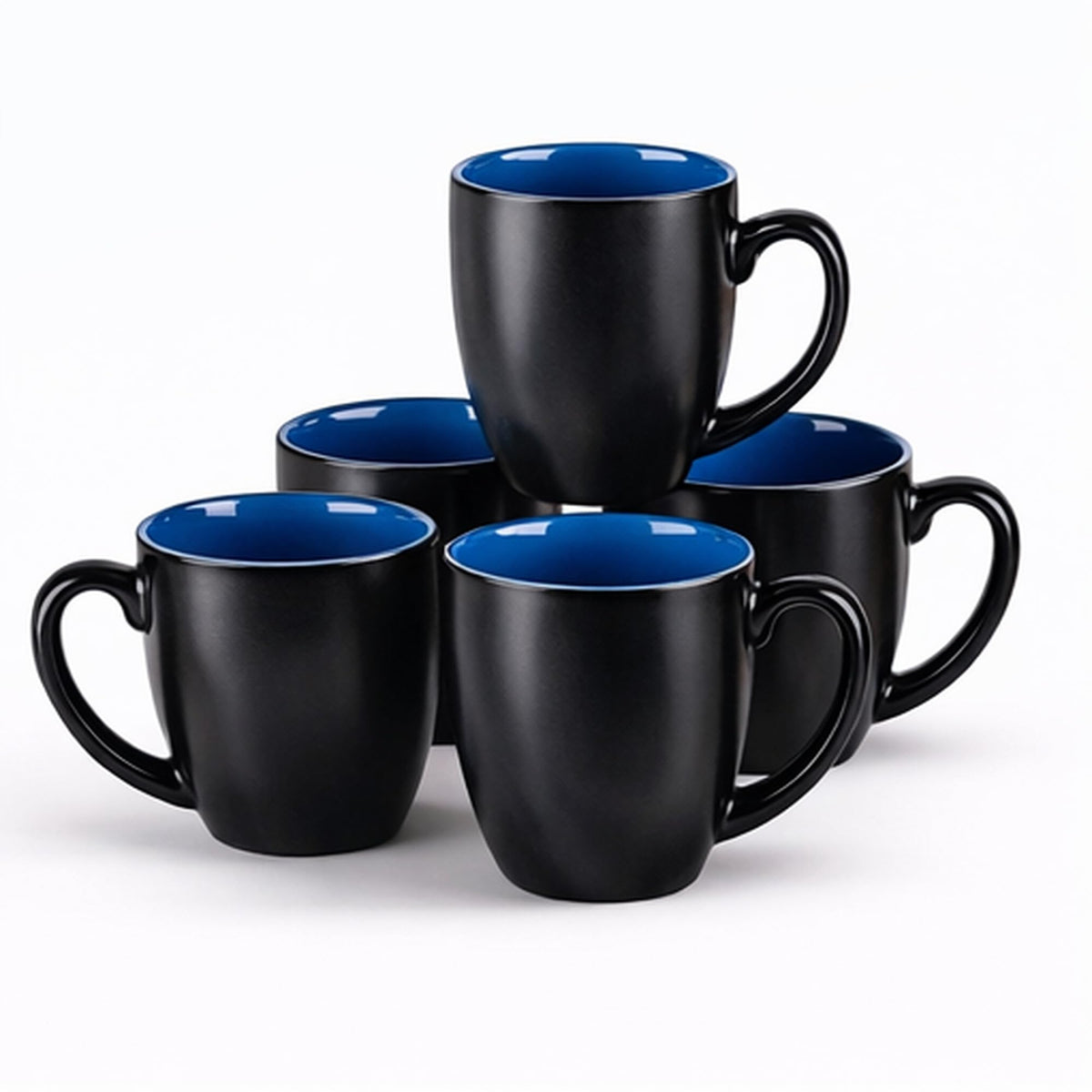 GBhome 16 oz Coffee Mugs Set of 6, Ceramic Coffee Cups- Multi-Color